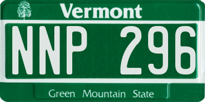 VT license plate NNP296