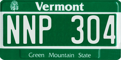 VT license plate NNP304