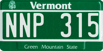 VT license plate NNP315