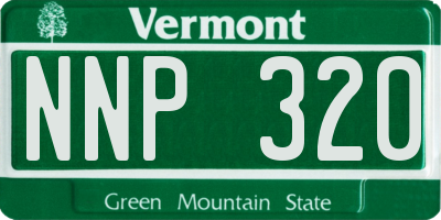 VT license plate NNP320