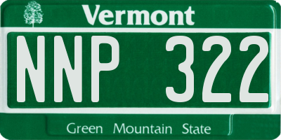 VT license plate NNP322