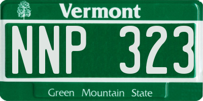 VT license plate NNP323