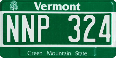 VT license plate NNP324