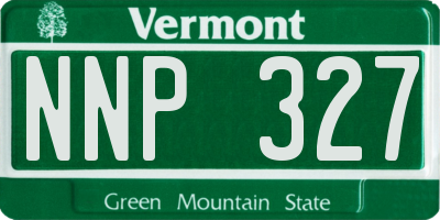 VT license plate NNP327