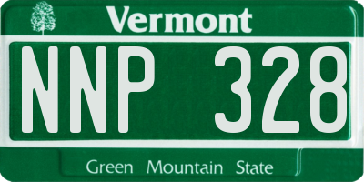 VT license plate NNP328
