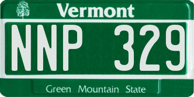 VT license plate NNP329
