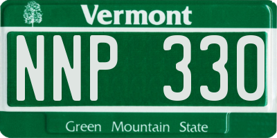 VT license plate NNP330