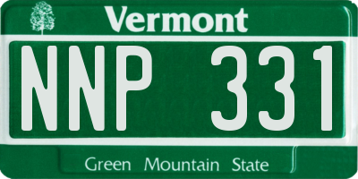 VT license plate NNP331