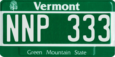 VT license plate NNP333