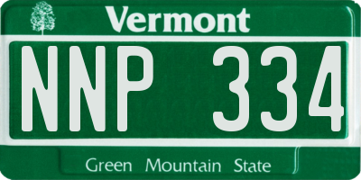 VT license plate NNP334
