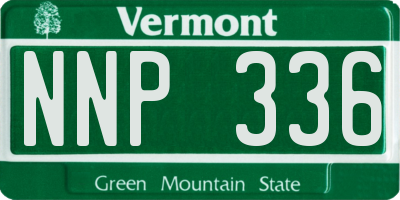 VT license plate NNP336