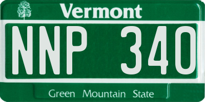 VT license plate NNP340