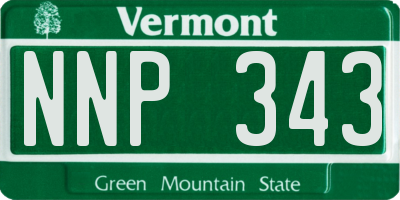 VT license plate NNP343