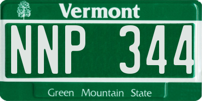 VT license plate NNP344