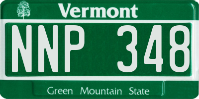 VT license plate NNP348