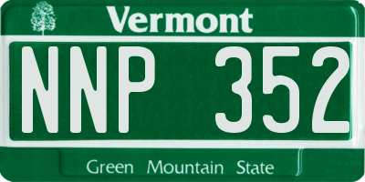 VT license plate NNP352