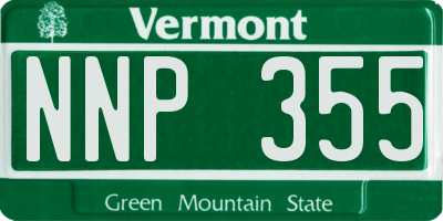 VT license plate NNP355