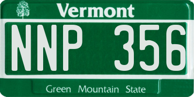 VT license plate NNP356
