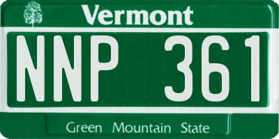 VT license plate NNP361
