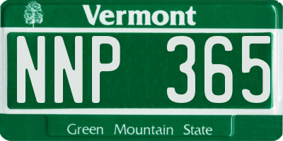 VT license plate NNP365