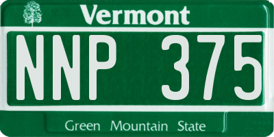 VT license plate NNP375