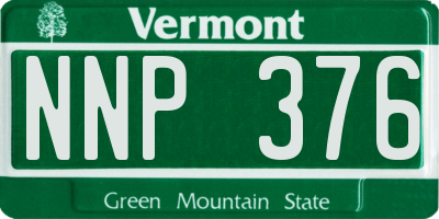 VT license plate NNP376