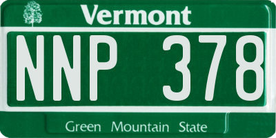VT license plate NNP378