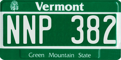 VT license plate NNP382
