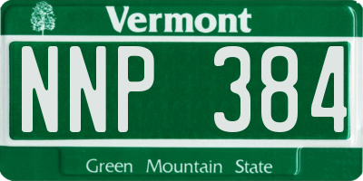 VT license plate NNP384