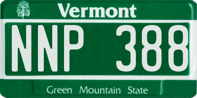 VT license plate NNP388