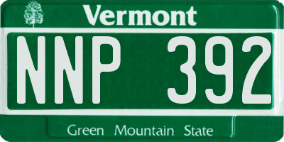 VT license plate NNP392
