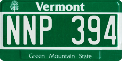 VT license plate NNP394