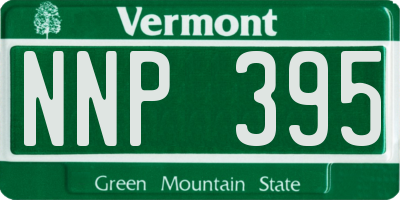 VT license plate NNP395