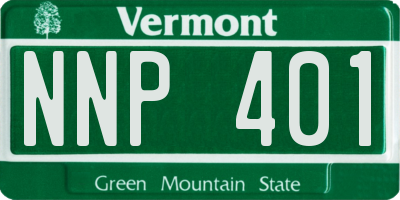 VT license plate NNP401
