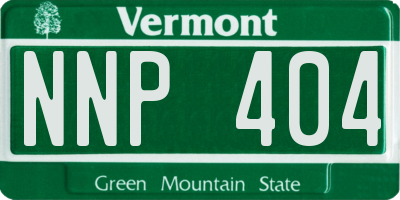 VT license plate NNP404
