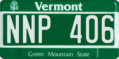 VT license plate NNP406