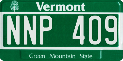 VT license plate NNP409