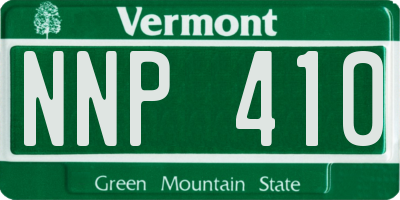 VT license plate NNP410