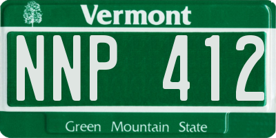 VT license plate NNP412