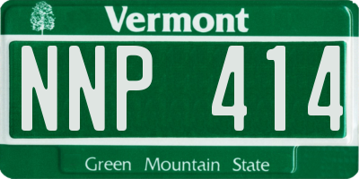 VT license plate NNP414