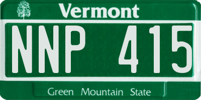 VT license plate NNP415