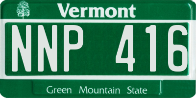 VT license plate NNP416