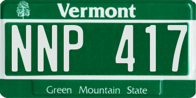 VT license plate NNP417