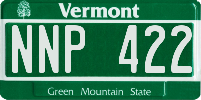 VT license plate NNP422