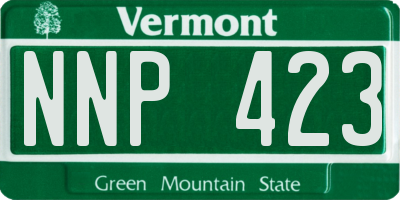 VT license plate NNP423