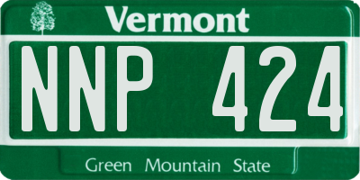 VT license plate NNP424