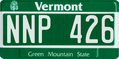 VT license plate NNP426