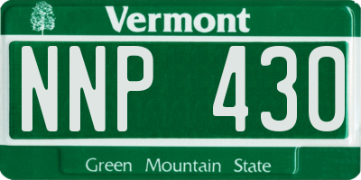 VT license plate NNP430