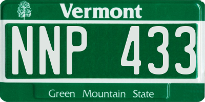 VT license plate NNP433