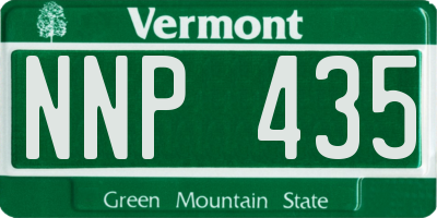 VT license plate NNP435